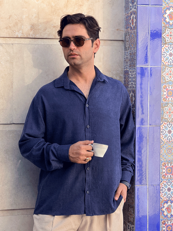 پیراهن کاوان سرمه ای